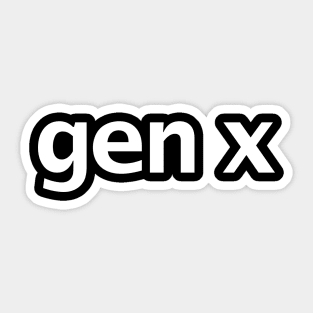 Gen X Minimal Typography Sticker